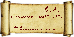Ofenbecher Aurélián névjegykártya